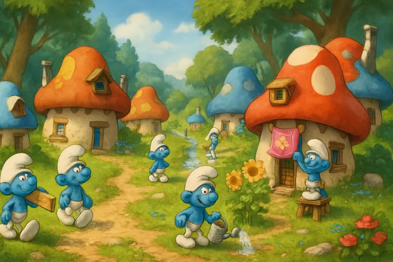 Bouw en versier je smurfendorp in smurfs village voor avontuur en blauwe gezelligheid