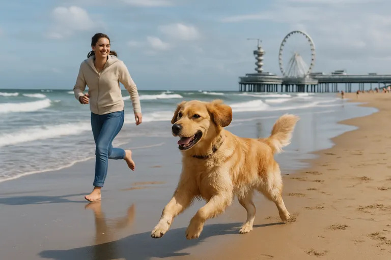 Ontdek het hondvriendelijke strand van Scheveningen: samen rennen, spelen en genieten